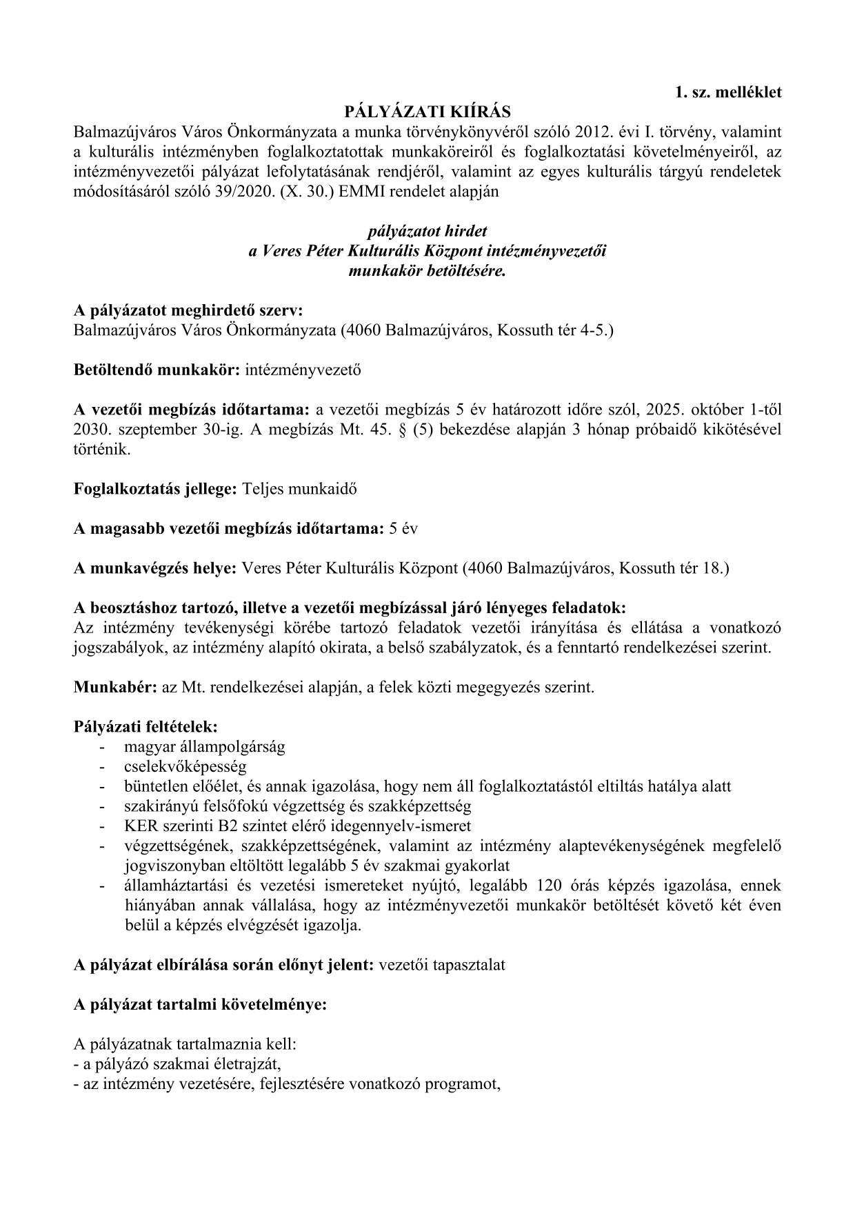Palyazat