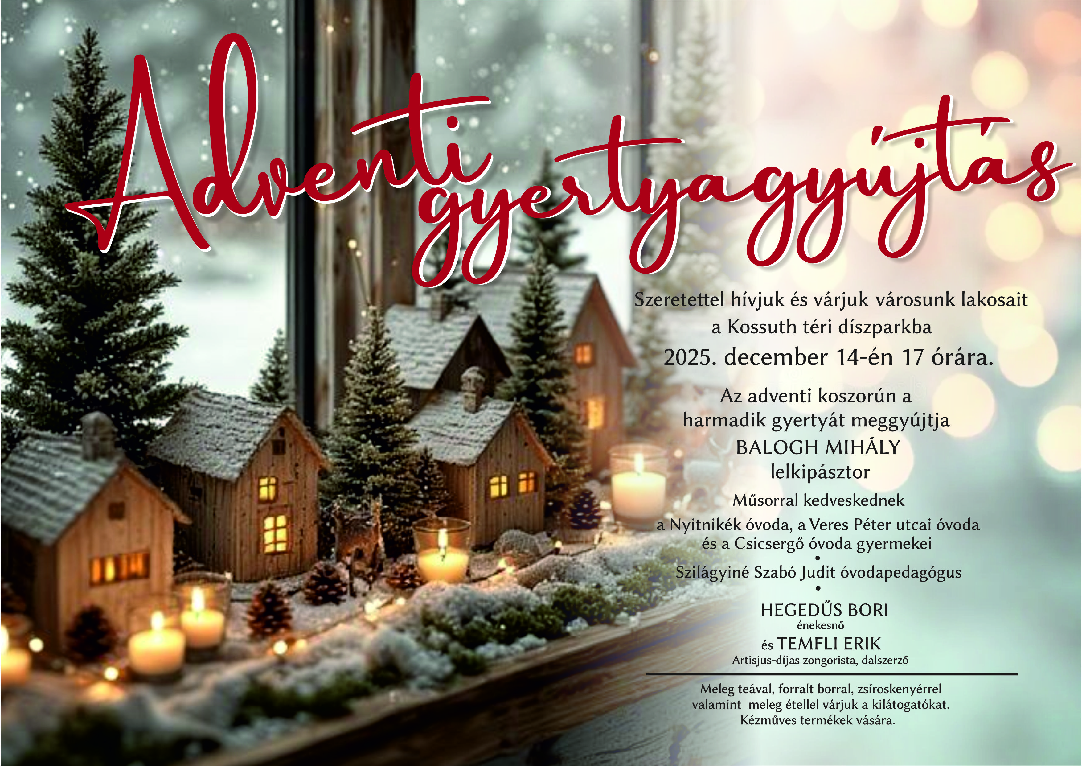 Harmadik Adventi gyertyagyújtás 2025